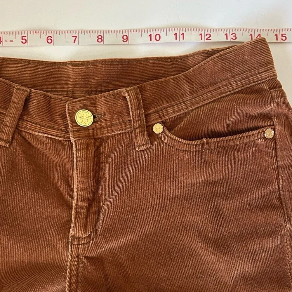 Tory Burch Brown Classic Corduroy Cotton Low Rise Bootcut Flare Leg Pants‎ 4